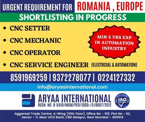 Urgent! Cnc jobs in Malaysia 